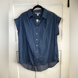 Nine West Women's Denim Button Down Shirt